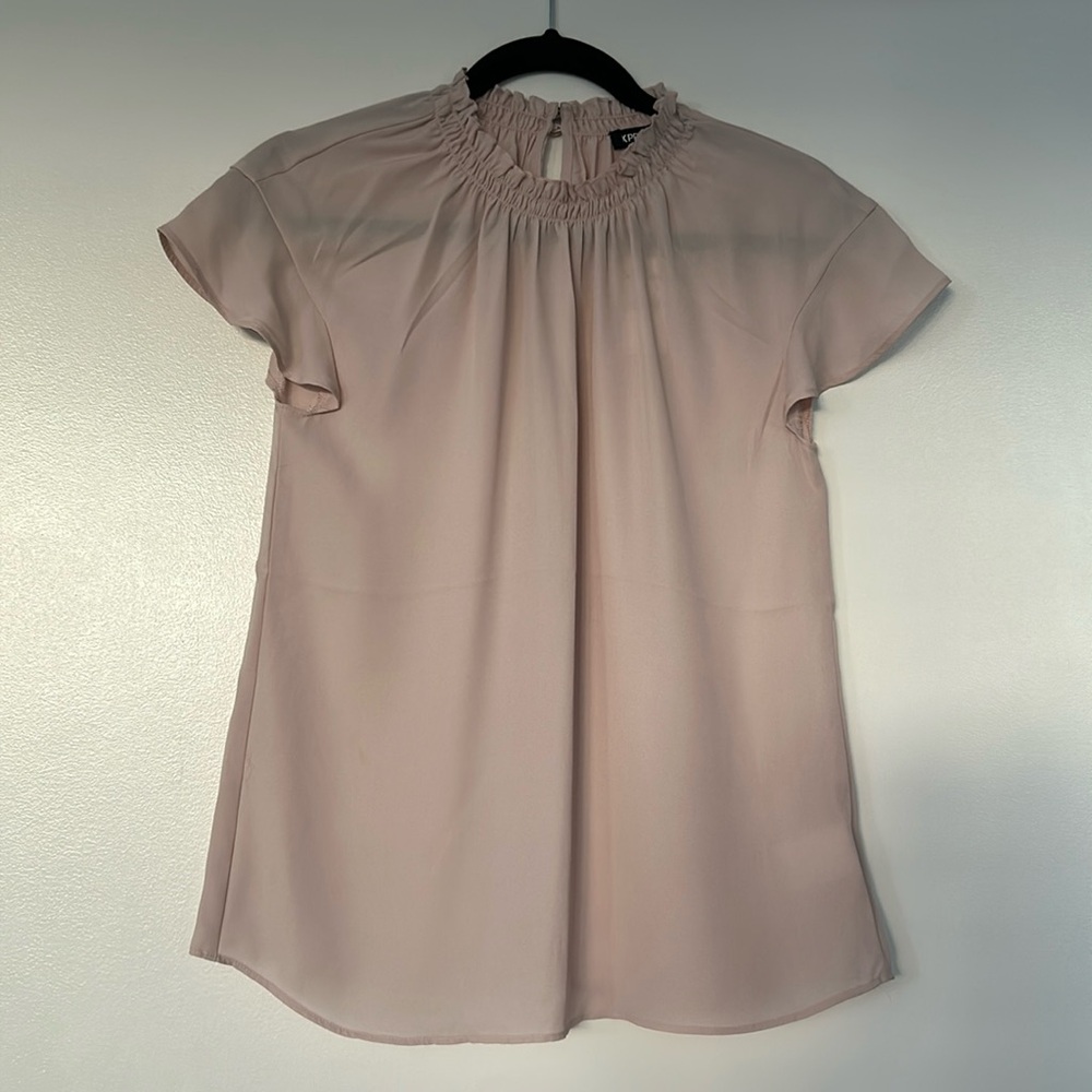 Baby Pink Express Flutter Sleeve Blouse, Small NWT